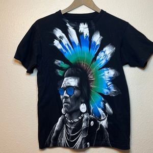 Native American colorful all over print T-shirt